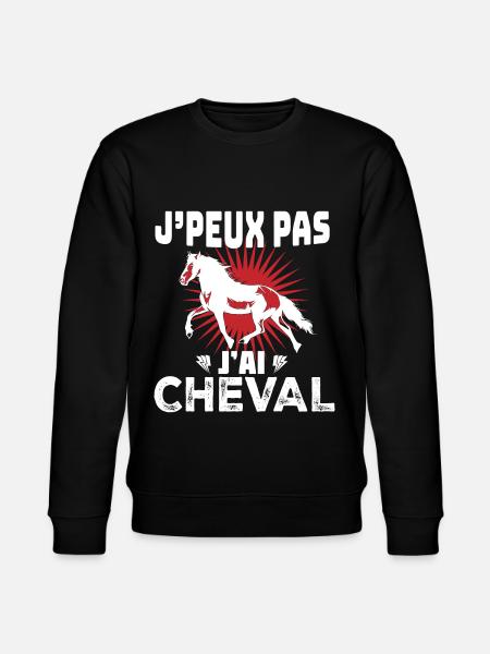j'peux pas j'ai cheval - Sweat bio CHANGER Stanley/Stella Unisexe - noir