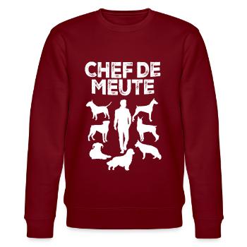 Chef de meute - Sweat bio CHANGER Stanley/Stella Unisexe - bordeaux - Devant - Nik (191cm) & Marisol (170cm)