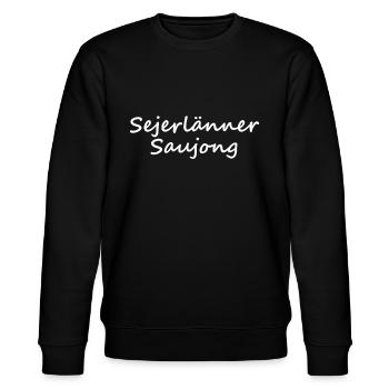 Sejerlänner Saujong Siegerländer Geschenkidee - Stanley/Stella Unisex Bio-Sweatshirt CHANGER  - Schwarz - Vorne - Nik (191cm) & Marisol (170cm)