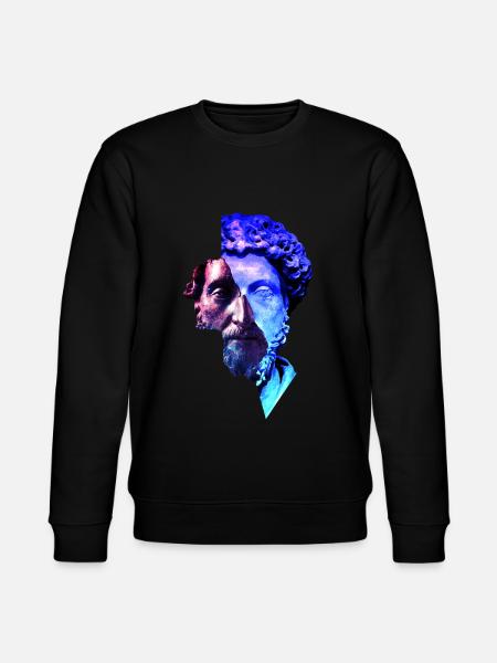 Stoicyzm Marcus Aurelius Purple Uniwersum Artwork - Ekologiczna bluza unisex Stanley/Stella CHANGER  - czarny