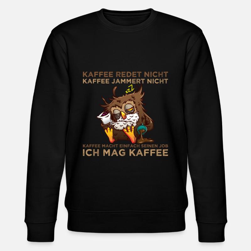 Ich mag Kaffee - Stanley/Stella Unisex Bio-Sweatshirt CHANGER  - Schwarz