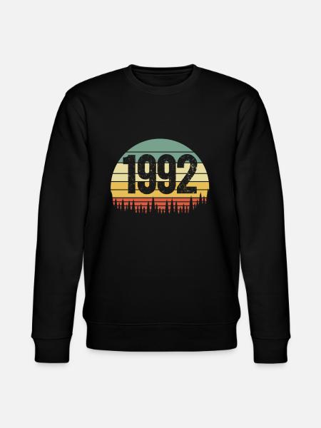 Born in 1992 - Stanley/Stella CHANGER Unisex Organic Sweatshirt - black