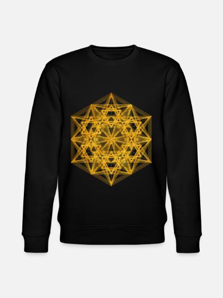 Geometric dimensional Metatrons Cube - Stanley/Stella CHANGER Unisex Organic Sweatshirt - black