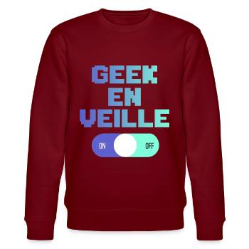 Geek En Veille Idée Cadeau Pour Gamers - Sweat bio CHANGER Stanley/Stella Unisexe - bordeaux - Devant - Nik (191cm) & Marisol (170cm)