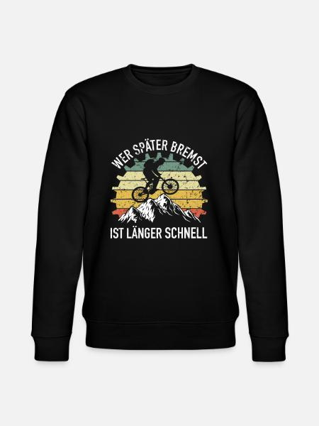 Wer Später Bremst Fahrrad - Stanley/Stella Unisex Bio-Sweatshirt CHANGER - Schwarz