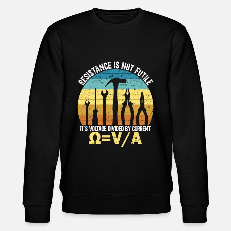 Resistance Is Not Futile - Stanley/Stella Unisex Bio-Sweatshirt CHANGER  - Schwarz