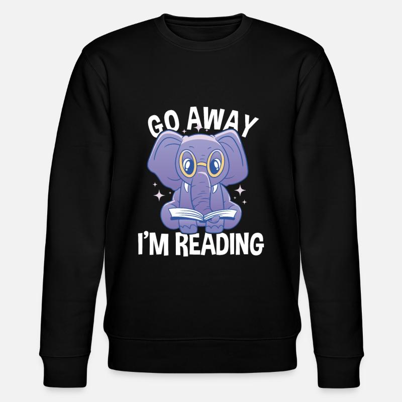 Bücherwurm I'm Reading - Stanley/Stella Unisex Bio-Sweatshirt CHANGER - Schwarz