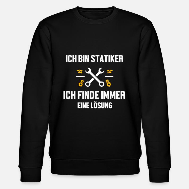 Statiker lustiger Spruch - Stanley/Stella Unisex Bio-Sweatshirt CHANGER  - Schwarz