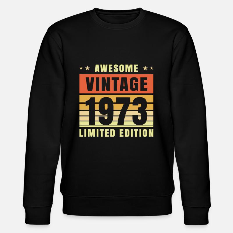 1973 - Born 1973 - Stanley/Stella CHANGER Unisex Organic Sweatshirt - black