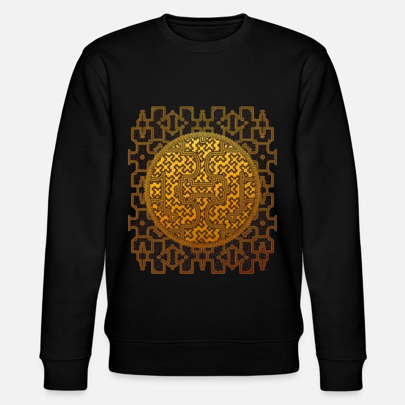 Shipibo Conibo Pattern Ayahuaska Trip - Stanley/Stella CHANGER Unisex Organic Sweatshirt - black