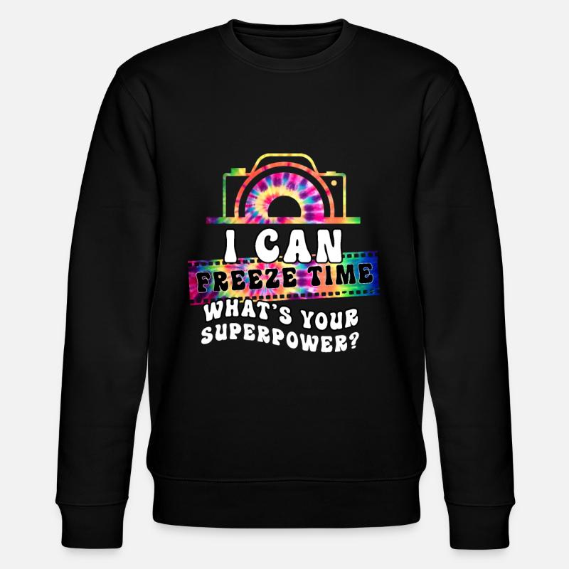 Photographe Freeze Time Superpower - Sweat bio CHANGER Stanley/Stella Unisexe - noir
