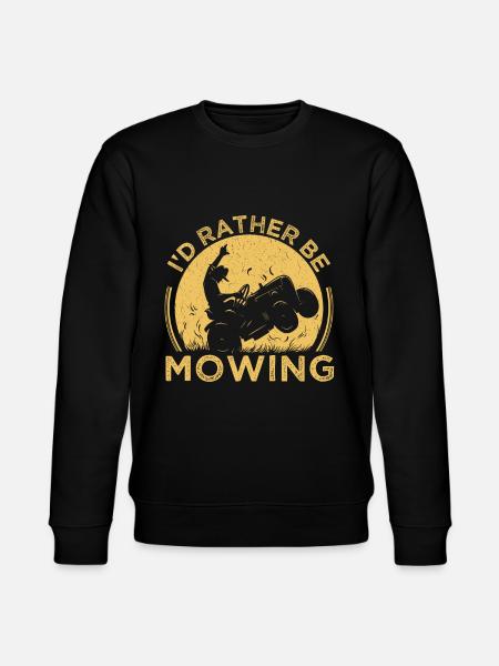 I'd Rather Be Mowing - Stanley/Stella CHANGER Unisex Organic Sweatshirt - black