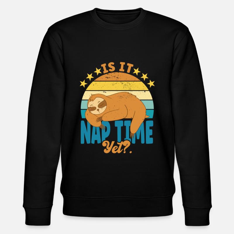 Nap Time Sloth - Stanley/Stella CHANGER Unisex Organic Sweatshirt - black
