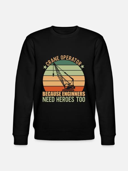 Crane Operator Kranführer - Stanley/Stella Unisex Bio-Sweatshirt CHANGER  - Schwarz