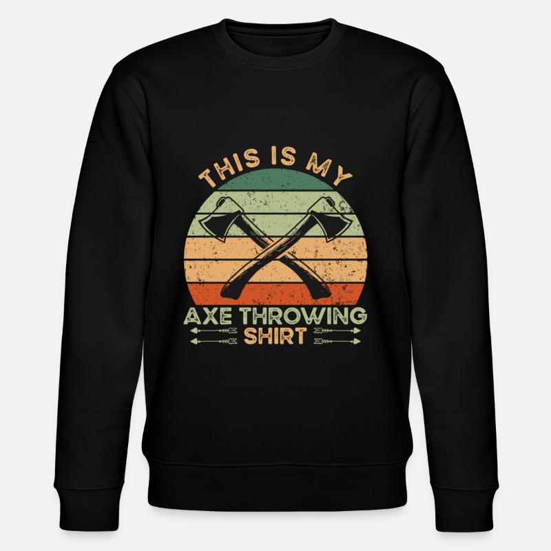 My Axe Throwing Shirt - Stanley/Stella CHANGER Unisex Organic Sweatshirt - black
