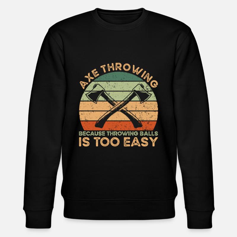 Axe Throwing Axe Throw - Stanley/Stella CHANGER Unisex Organic Sweatshirt - black