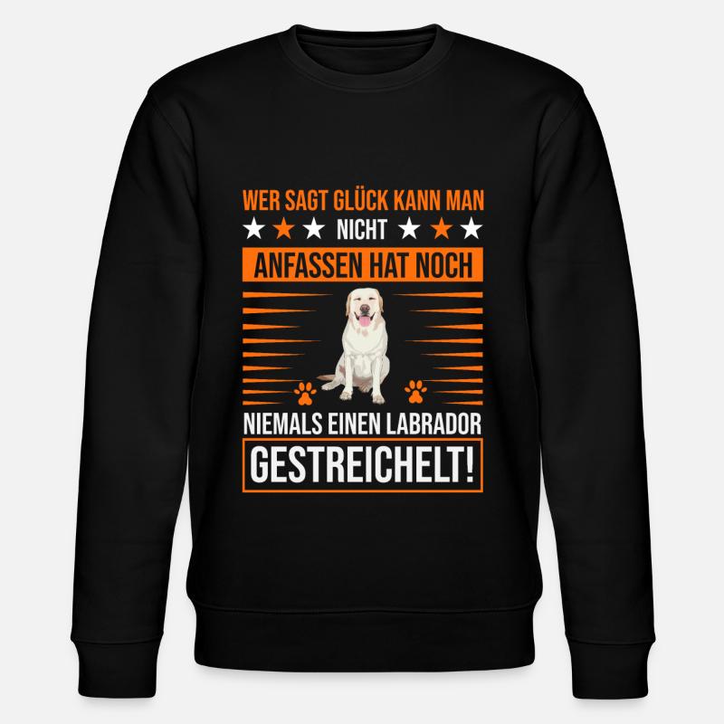 Labrador streicheln - Stanley/Stella Unisex Bio-Sweatshirt CHANGER - Schwarz