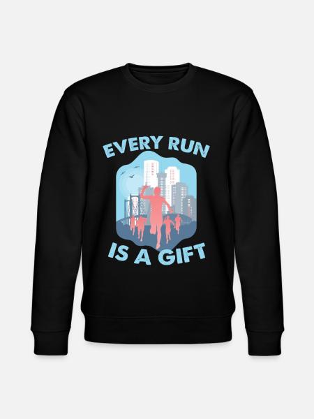 Hvert løb er en gave - Stanley/Stella økologisk unisex-sweatshirt CHANGER  - sort