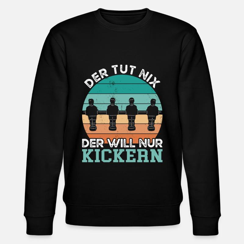 Der Will Nur Kickern - Stanley/Stella Unisex Bio-Sweatshirt CHANGER  - Schwarz