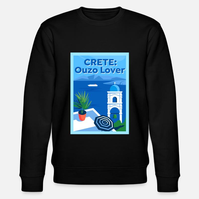 Crete Ouzo Lover - Stanley/Stella Unisex Bio-Sweatshirt CHANGER - Schwarz