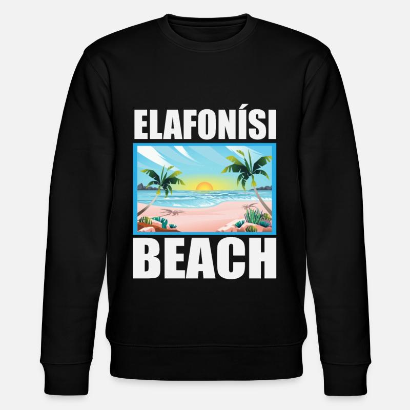 Elafonisi Beach - Stanley/Stella CHANGER Unisex Organic Sweatshirt - black