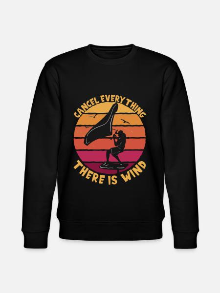 There Is Wind Foiling - Stanley/Stella CHANGER Unisex Organic Sweatshirt - black
