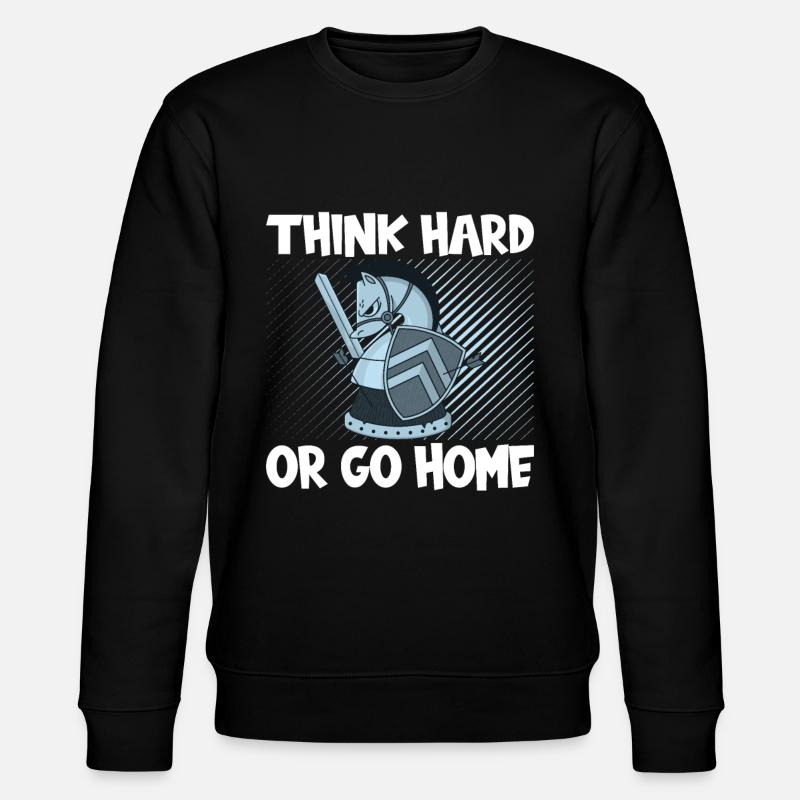 Schach Think Hard - Stanley/Stella Unisex Bio-Sweatshirt CHANGER  - Schwarz