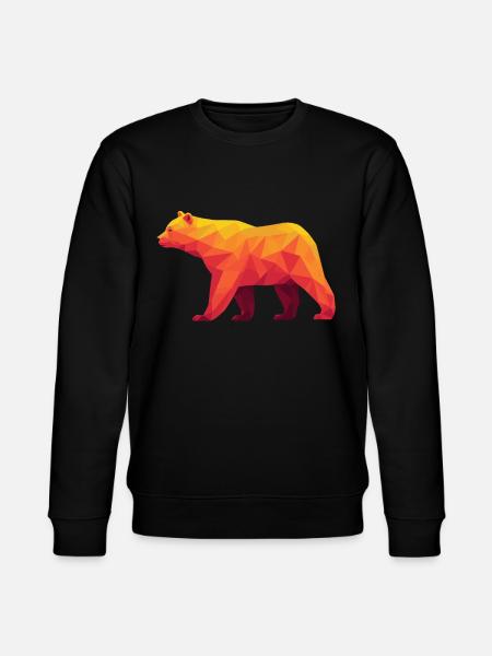 Warm-Toned Geometric Grizzly Art - Stanley/Stella CHANGER Unisex Organic Sweatshirt - black
