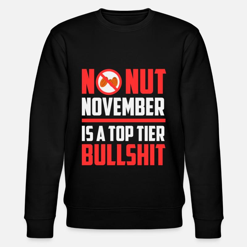 No Nut November - Stanley/Stella Unisex Bio-Sweatshirt CHANGER  - Schwarz