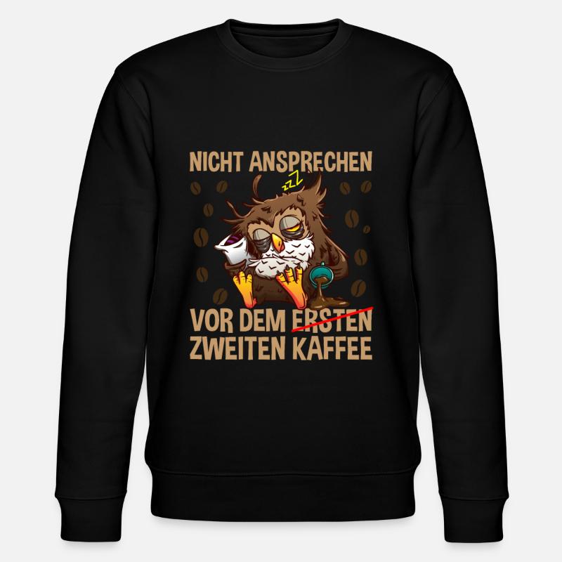 Nicht Ansprechen Kaffee - Stanley/Stella Unisex Bio-Sweatshirt CHANGER  - Schwarz