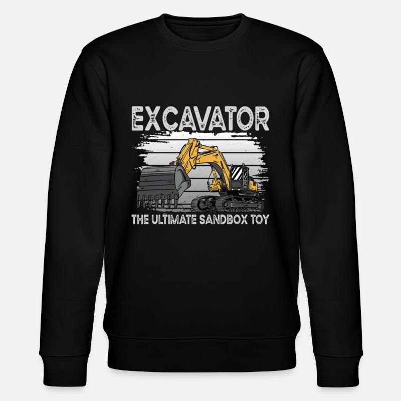 Excavator Sandpit - Stanley/Stella CHANGER Unisex Organic Sweatshirt - black