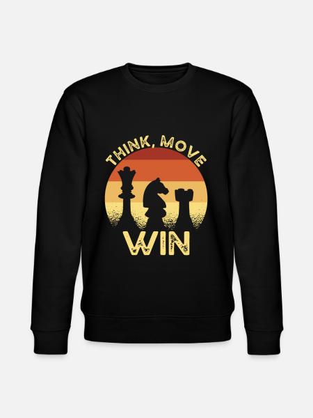 Chess Think Move Win - Stanley/Stella CHANGER Unisex Organic Sweatshirt - black