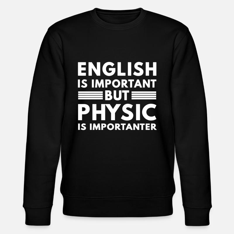 English is important - Stanley/Stella Unisex Bio-Sweatshirt CHANGER  - Schwarz