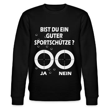 Sportschütze Schützenfest Schützenverein - Stanley/Stella Unisex Bio-Sweatshirt CHANGER  - Schwarz - Vorne - Nik (191cm) & Marisol (170cm)