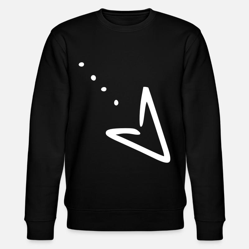 Arrow drawing sketch white - Stanley/Stella CHANGER Unisex Organic Sweatshirt - black