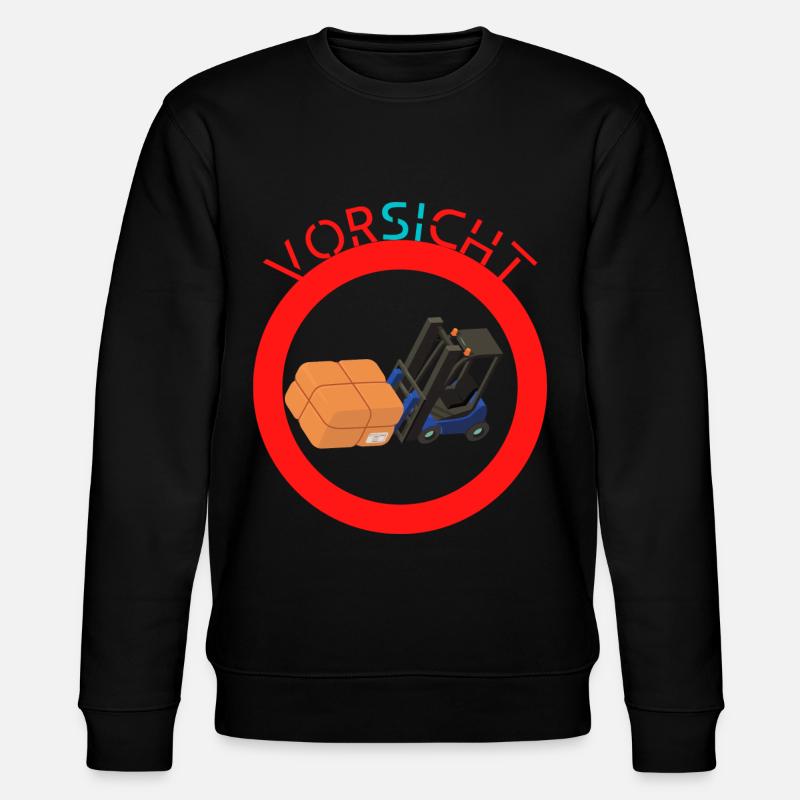 Vorsicht Gabelstapler - Stanley/Stella Unisex Bio-Sweatshirt CHANGER  - Schwarz