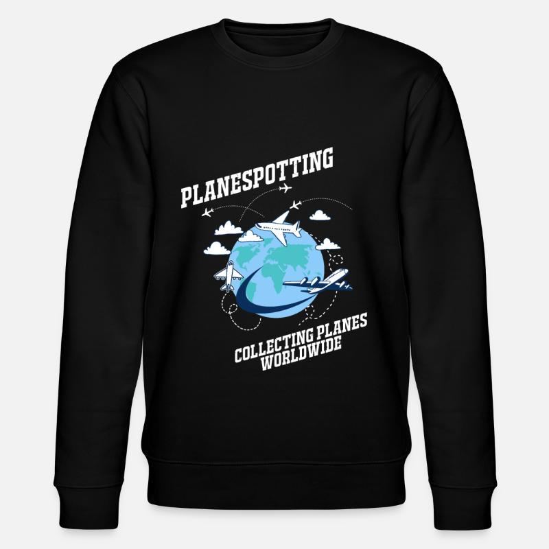 Planespotting - Stanley/Stella Unisex Bio-Sweatshirt CHANGER  - Schwarz