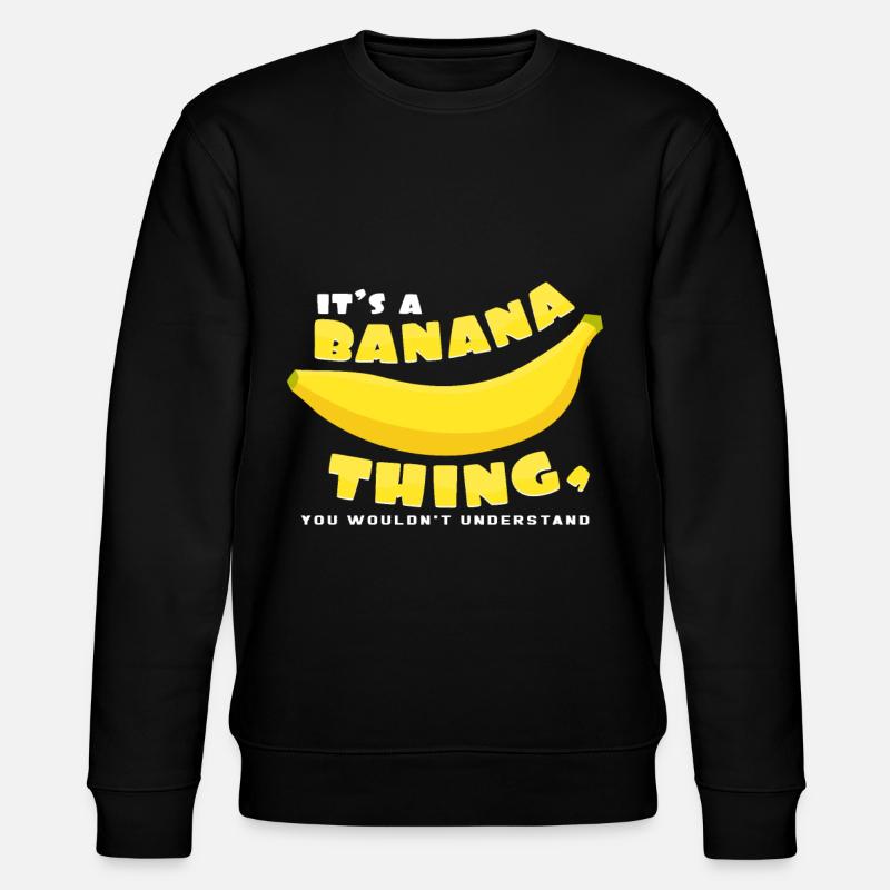Bananen - Stanley/Stella Unisex Bio-Sweatshirt CHANGER  - Schwarz