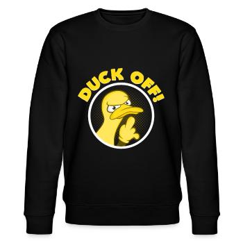 Duck Off - Stanley/Stella Unisex Bio-Sweatshirt CHANGER  - Schwarz - Vorne - Nik (191cm) & Marisol (170cm)