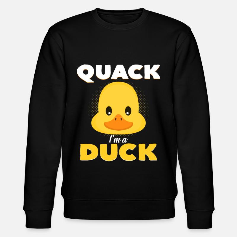 Ich bin eine Ente - Stanley/Stella Unisex Bio-Sweatshirt CHANGER  - Schwarz