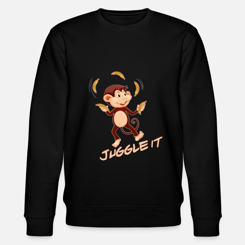 monkey - Stanley/Stella CHANGER Unisex Organic Sweatshirt - black