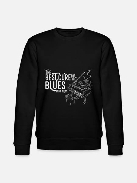 Blues piano - Stanley/Stella CHANGER Unisex Organic Sweatshirt - black