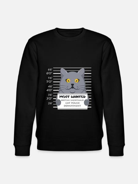 Britische Kurzhaar Katze - Stanley/Stella Unisex Bio-Sweatshirt CHANGER - Schwarz