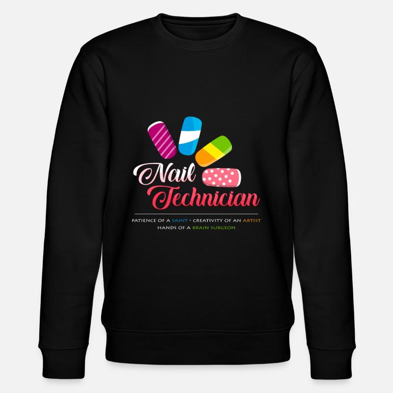 nail technician - Stanley/Stella CHANGER Unisex Organic Sweatshirt - black