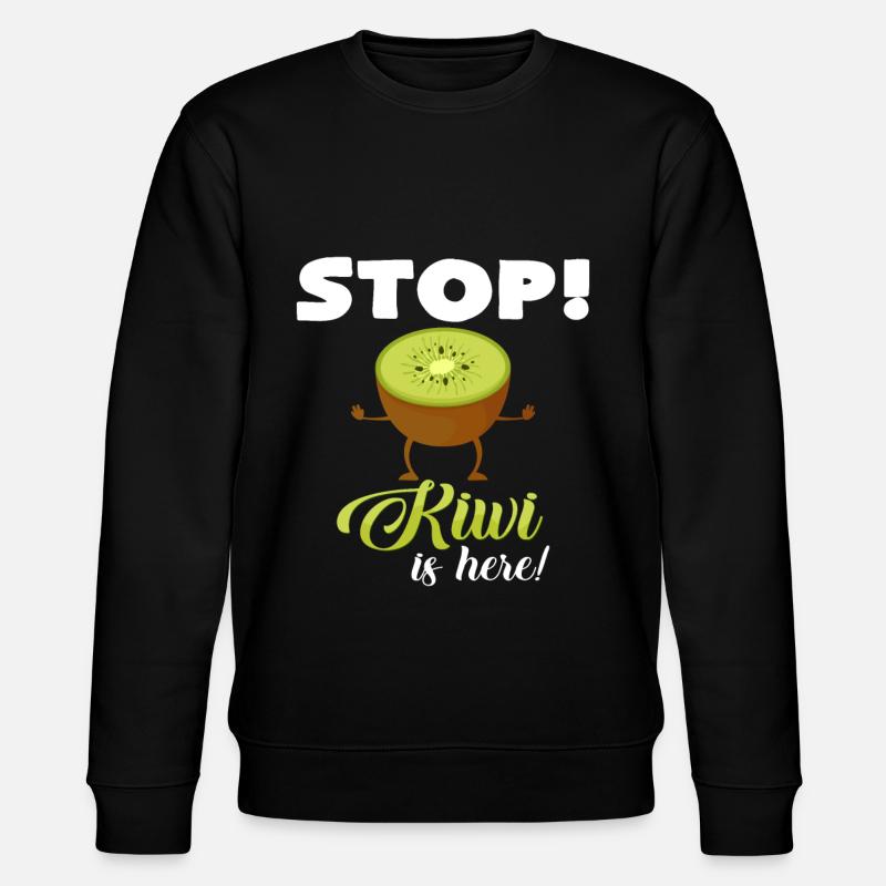 Kiwifrucht - Stanley/Stella Unisex Bio-Sweatshirt CHANGER  - Schwarz