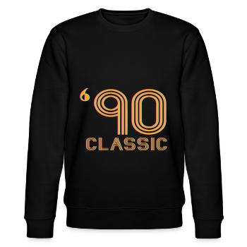90er Jahre Klassiker - Stanley/Stella Unisex Bio-Sweatshirt CHANGER  - Schwarz - Vorne - Nik (191cm) & Marisol (170cm)