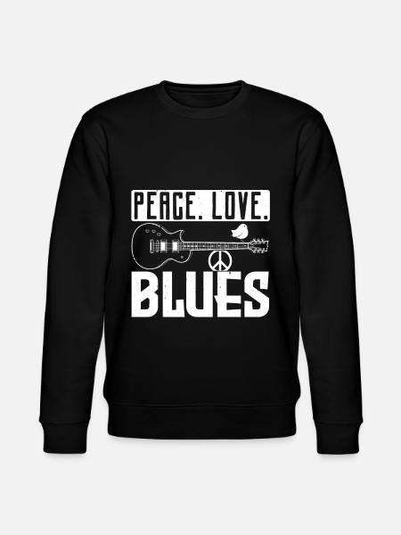 Peace love blues music - Stanley/Stella CHANGER Unisex Organic Sweatshirt - black