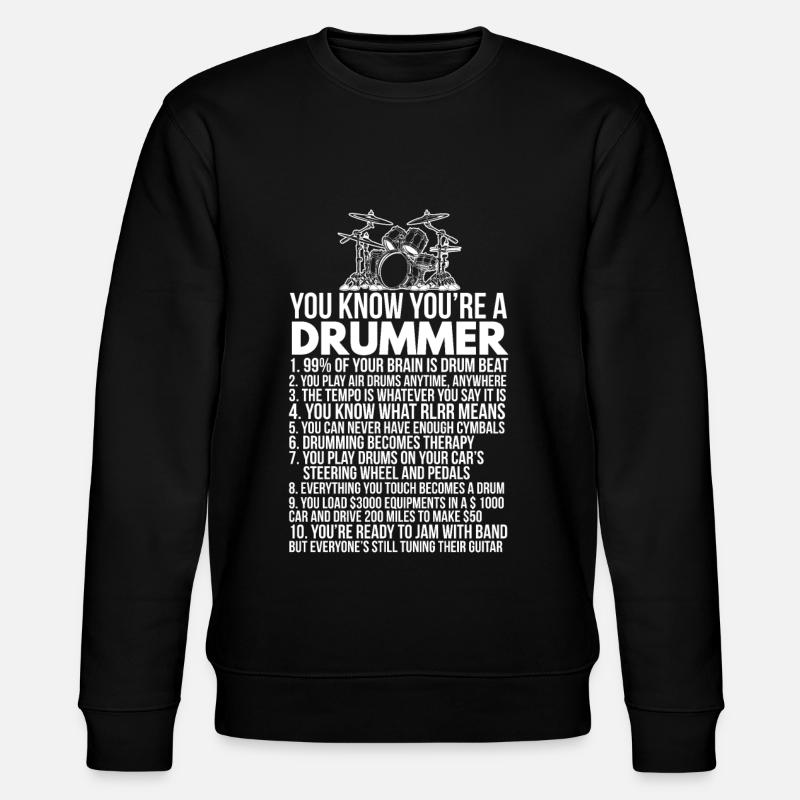 Batteur - Sweat bio CHANGER Stanley/Stella Unisexe - noir