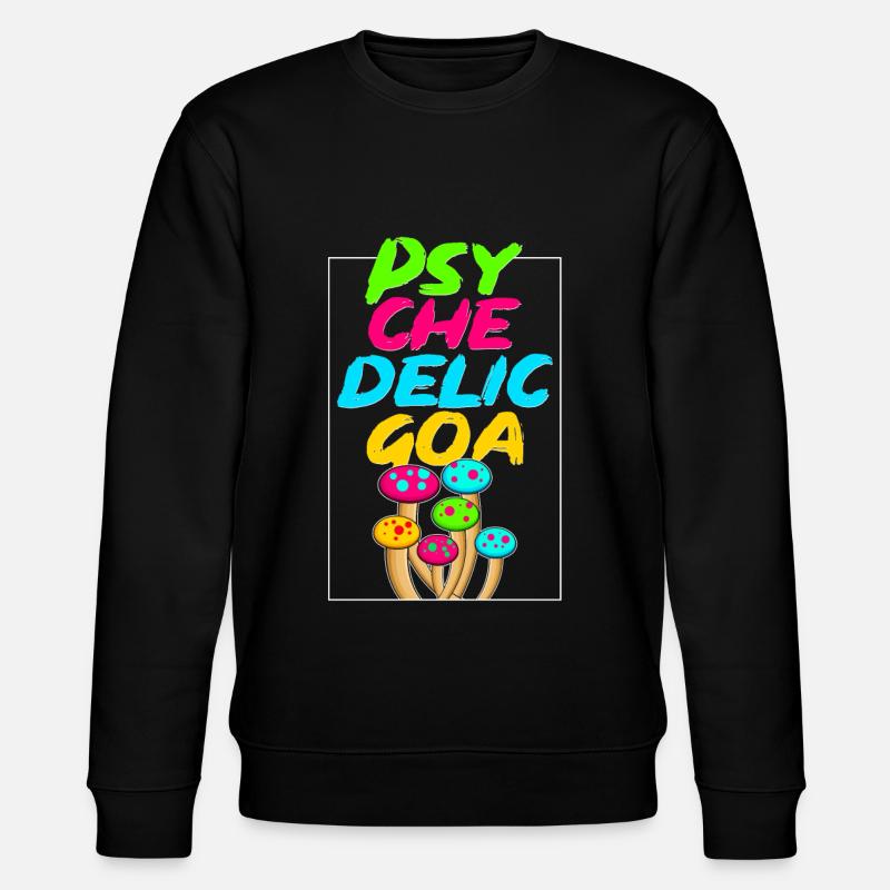 Psychedelic Goa - Stanley/Stella CHANGER Unisex Organic Sweatshirt - black