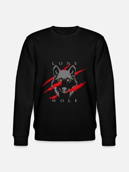 Lonely wolf - Stanley/Stella CHANGER Unisex Organic Sweatshirt - black